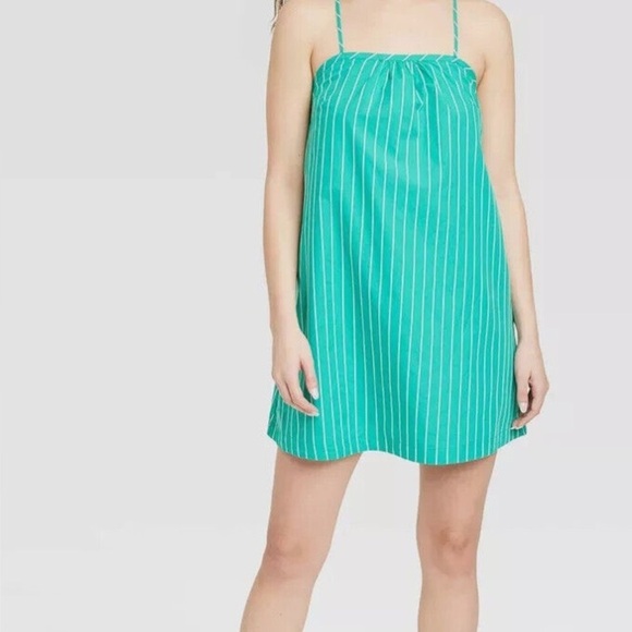 Green Striped Dress - Picture 1 of 6
